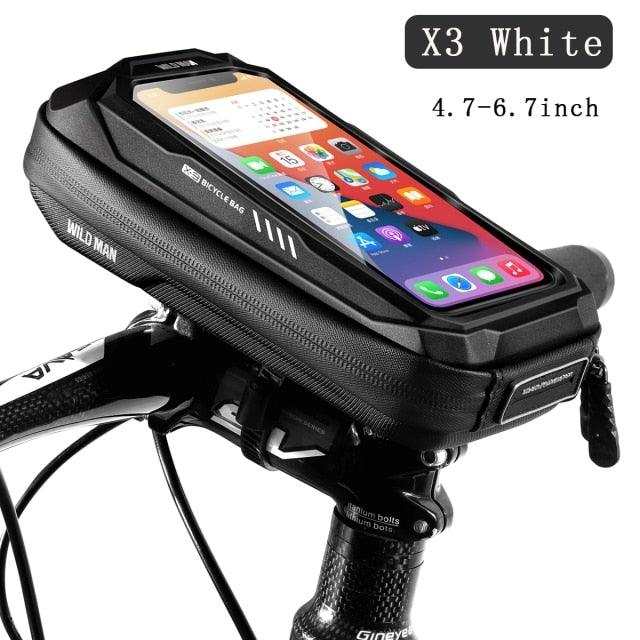 Bicycle Touchscreen Front Frame Bag Phone Case With Double Zippers Cycling Bike Accessories Bike Bag Bike Phone Bag Bike Pouch Bicycle Front Frame Bag Waterproof Top Tube Handlebar Bag Bike Phone Mount Bag Cycling Storage Bag - UrbanCycling.com