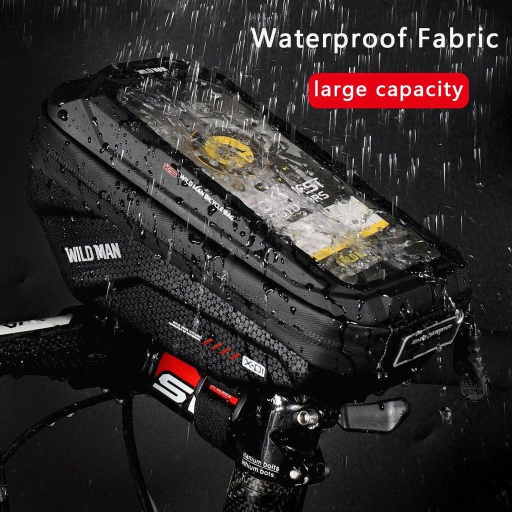 Bicycle Touchscreen Front Frame Bag Phone Case With Double Zippers Cycling Bike Accessories Bike Bag Bike Phone Bag Bike Pouch Bicycle Front Frame Bag Waterproof Top Tube Handlebar Bag Bike Phone Mount Bag Cycling Storage Bag - UrbanCycling.com