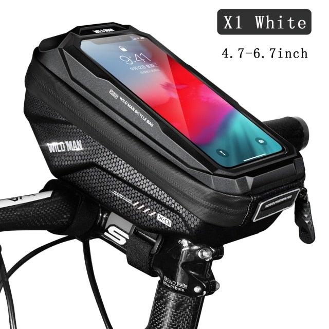 Bicycle Touchscreen Front Frame Bag Phone Case With Double Zippers Cycling Bike Accessories Bike Bag Bike Phone Bag Bike Pouch Bicycle Front Frame Bag Waterproof Top Tube Handlebar Bag Bike Phone Mount Bag Cycling Storage Bag - UrbanCycling.com