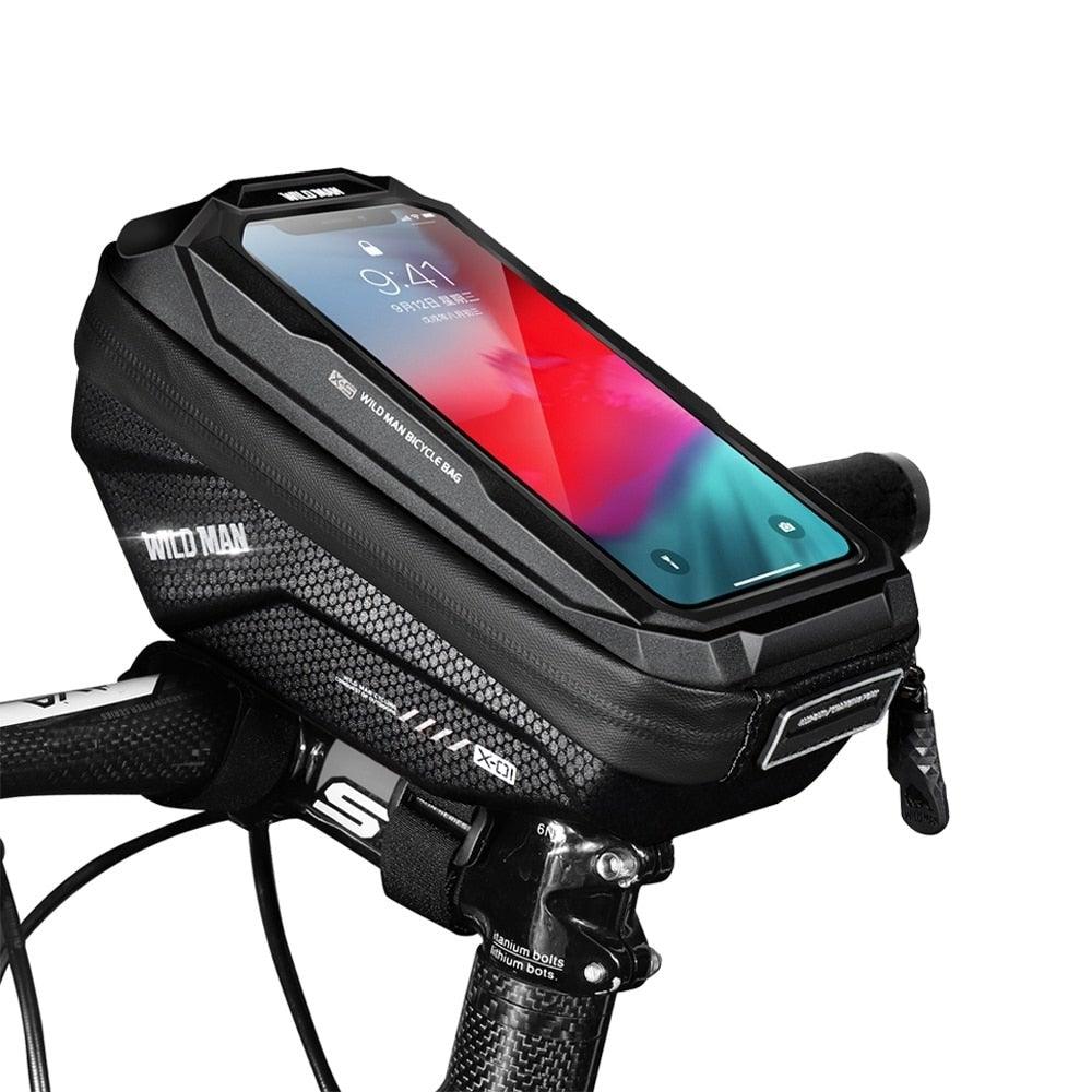 Bicycle Touchscreen Front Frame Bag Phone Case With Double Zippers Cycling Bike Accessories Bike Bag Bike Phone Bag Bike Pouch Bicycle Front Frame Bag Waterproof Top Tube Handlebar Bag Bike Phone Mount Bag Cycling Storage Bag - UrbanCycling.com