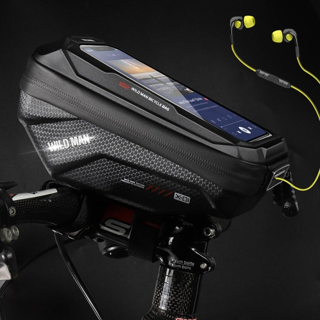 Bicycle Touchscreen Front Frame Bag Phone Case With Double Zippers Cycling Bike Accessories Bike Bag Bike Phone Bag Bike Pouch Bicycle Front Frame Bag Waterproof Top Tube Handlebar Bag Bike Phone Mount Bag Cycling Storage Bag - UrbanCycling.com