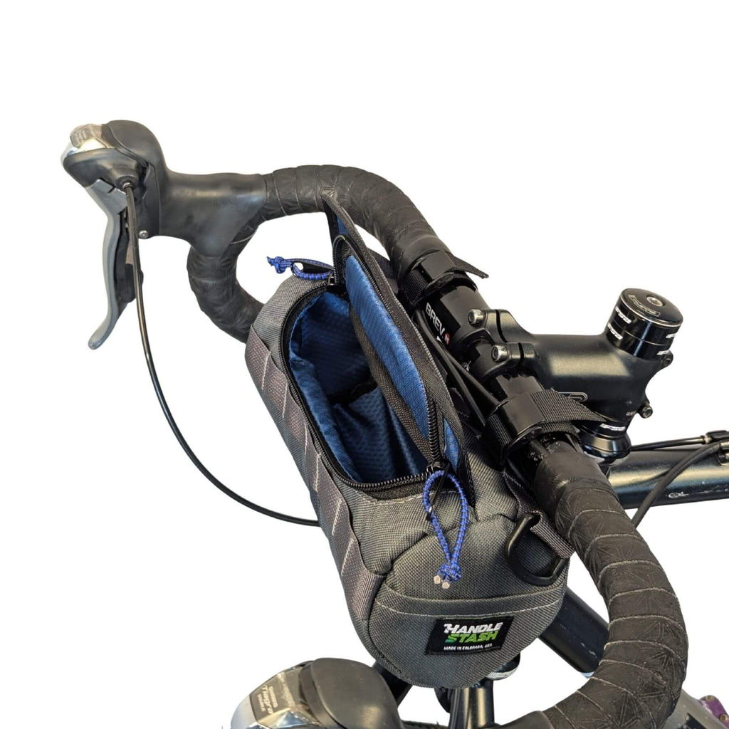 Bigmouth Burrito Handlebar Bag - Charcoal & Blucifer - UrbanCycling.com