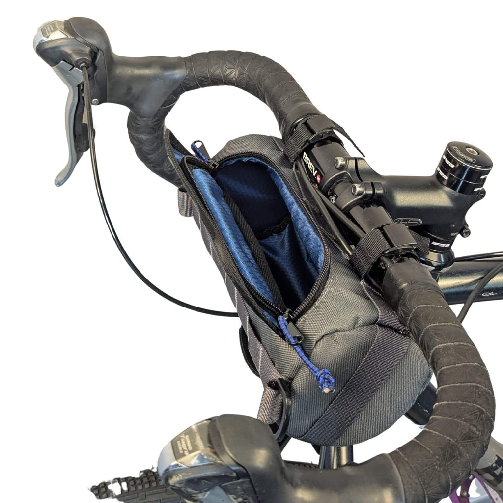 Bigmouth Burrito Handlebar Bag - Charcoal & Blucifer - UrbanCycling.com