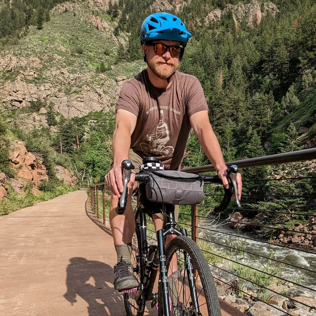 Bigmouth Burrito Handlebar Bag - Charcoal & Blucifer - UrbanCycling.com