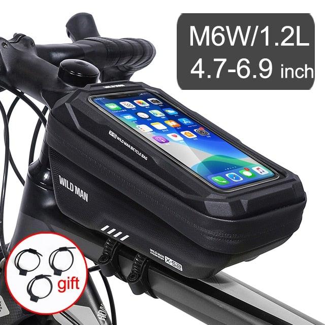Bike Bag 1.8L Frame Front Tube Cycling Bag Bicycle Waterproof Phone Case Holder Touchscreen Bag Accessories Universal Bicycle Handlebar Bag Top Tube Bike Bag Bicycle Bag Top Tube Bag Bike Phone Case Holder Compatible With Smartphones - UrbanCycling.com