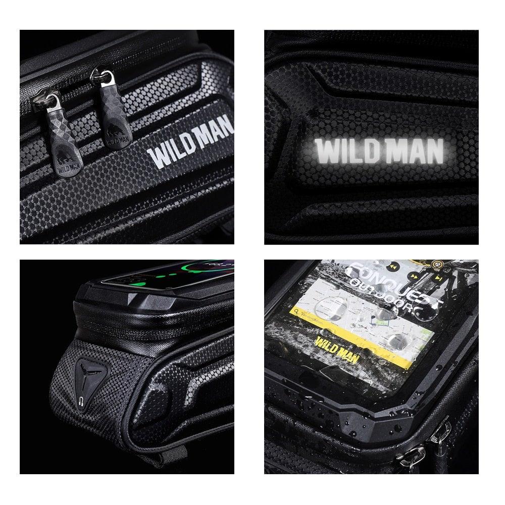 Bike Bag 1.8L Frame Front Tube Cycling Bag Bicycle Waterproof Phone Case Holder Touchscreen Bag Accessories Universal Bicycle Handlebar Bag Top Tube Bike Bag Bicycle Bag Top Tube Bag Bike Phone Case Holder Compatible With Smartphones - UrbanCycling.com