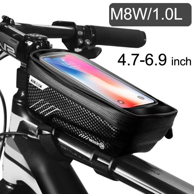 Bike Bag 1.8L Frame Front Tube Cycling Bag Bicycle Waterproof Phone Case Holder Touchscreen Bag Accessories Universal Bicycle Handlebar Bag Top Tube Bike Bag Bicycle Bag Top Tube Bag Bike Phone Case Holder Compatible With Smartphones - UrbanCycling.com