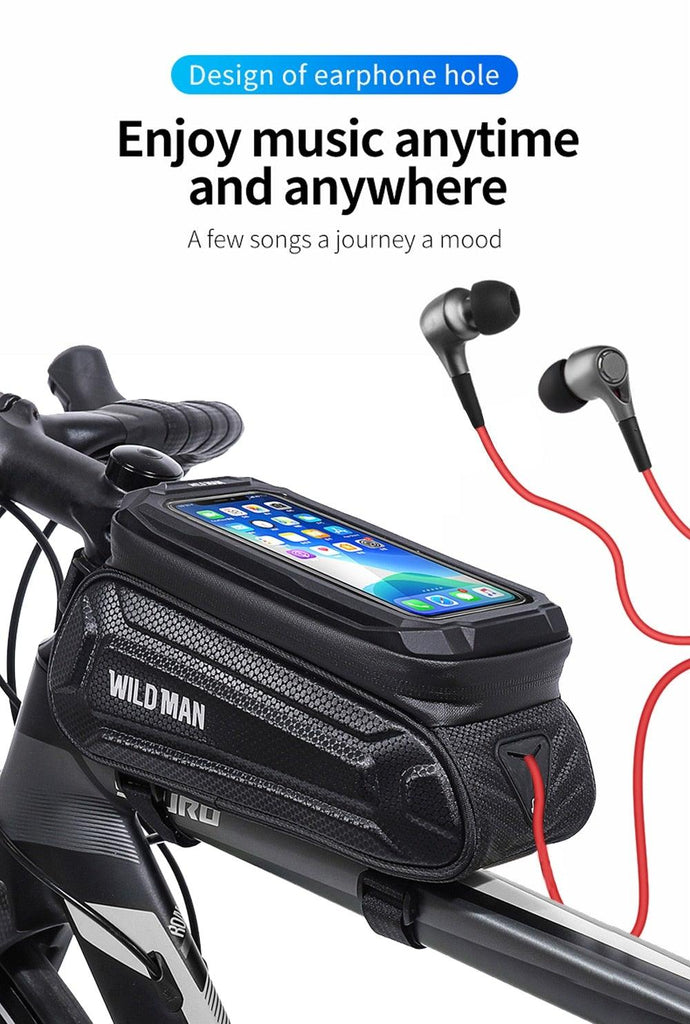 Bike Bag 1.8L Frame Front Tube Cycling Bag Bicycle Waterproof Phone Case Holder Touchscreen Bag Accessories Universal Bicycle Handlebar Bag Top Tube Bike Bag Bicycle Bag Top Tube Bag Bike Phone Case Holder Compatible With Smartphones - UrbanCycling.com
