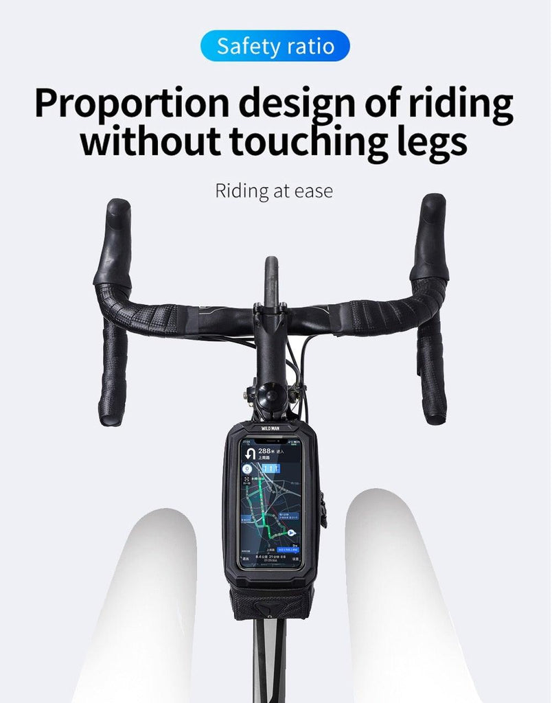 Bike Bag 1.8L Frame Front Tube Cycling Bag Bicycle Waterproof Phone Case Holder Touchscreen Bag Accessories Universal Bicycle Handlebar Bag Top Tube Bike Bag Bicycle Bag Top Tube Bag Bike Phone Case Holder Compatible With Smartphones - UrbanCycling.com