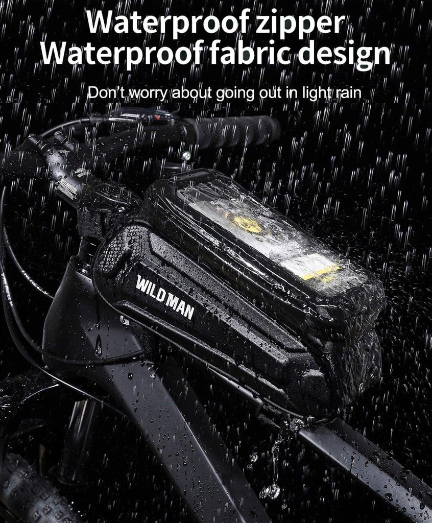 Bike Bag 1.8L Frame Front Tube Cycling Bag Bicycle Waterproof Phone Case Holder Touchscreen Bag Accessories Universal Bicycle Handlebar Bag Top Tube Bike Bag Bicycle Bag Top Tube Bag Bike Phone Case Holder Compatible With Smartphones - UrbanCycling.com