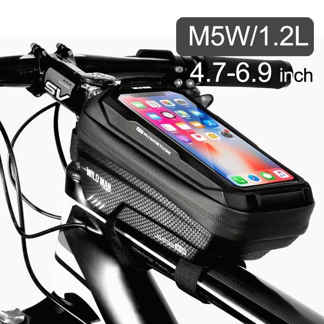 Bike Bag 1.8L Frame Front Tube Cycling Bag Bicycle Waterproof Phone Case Holder Touchscreen Bag Accessories Universal Bicycle Handlebar Bag Top Tube Bike Bag Bicycle Bag Top Tube Bag Bike Phone Case Holder Compatible With Smartphones - UrbanCycling.com