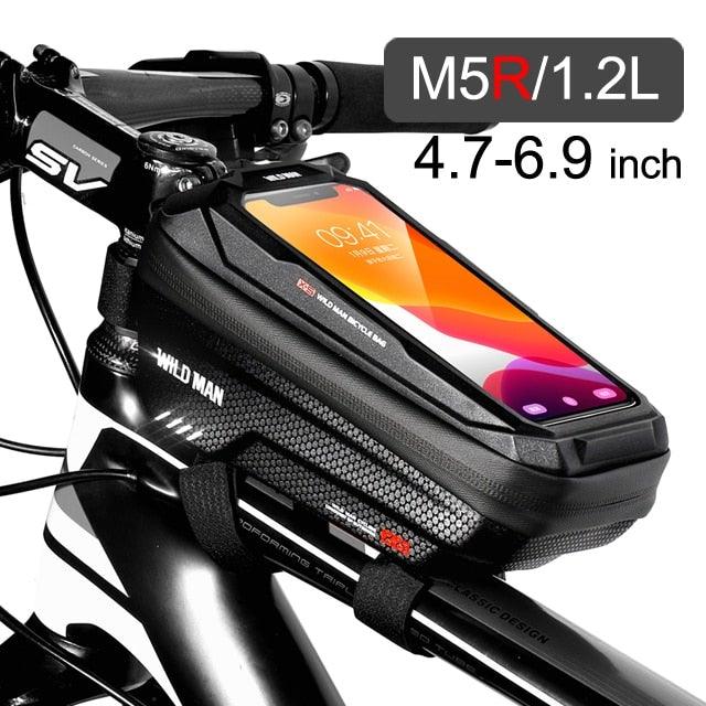 Bike Bag 1.8L Frame Front Tube Cycling Bag Bicycle Waterproof Phone Case Holder Touchscreen Bag Accessories Universal Bicycle Handlebar Bag Top Tube Bike Bag Bicycle Bag Top Tube Bag Bike Phone Case Holder Compatible With Smartphones - UrbanCycling.com
