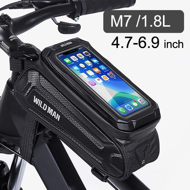 Bike Bag 1.8L Frame Front Tube Cycling Bag Bicycle Waterproof Phone Case Holder Touchscreen Bag Accessories Universal Bicycle Handlebar Bag Top Tube Bike Bag Bicycle Bag Top Tube Bag Bike Phone Case Holder Compatible With Smartphones - UrbanCycling.com