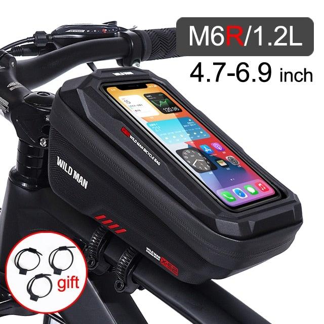 Bike Bag 1.8L Frame Front Tube Cycling Bag Bicycle Waterproof Phone Case Holder Touchscreen Bag Accessories Universal Bicycle Handlebar Bag Top Tube Bike Bag Bicycle Bag Top Tube Bag Bike Phone Case Holder Compatible With Smartphones - UrbanCycling.com