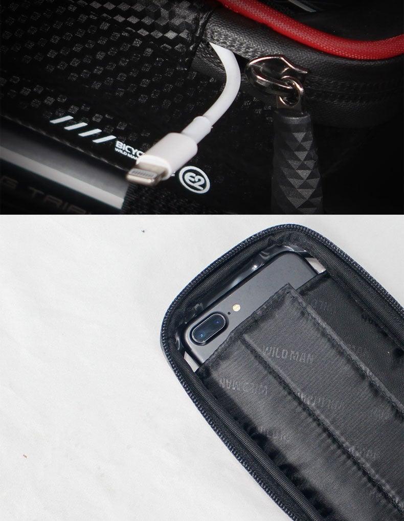 Bike Bag Frame Front Top Tube Waterproof Hard Shell Cycling Bag Touch Screen Phone Case Bicycle Accessories Bike Phone Mount Bag Cycling Waterproof Front Frame Top Tube Handlebar Bag With Touch Screen Holder Case - UrbanCycling.com