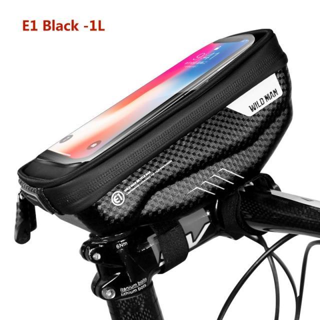 Bike Bag Frame Front Top Tube Waterproof Hard Shell Cycling Bag Touch Screen Phone Case Bicycle Accessories Bike Phone Mount Bag Cycling Waterproof Front Frame Top Tube Handlebar Bag With Touch Screen Holder Case - UrbanCycling.com