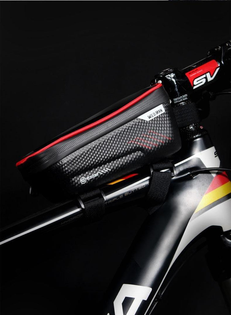 Bike Bag Frame Front Top Tube Waterproof Hard Shell Cycling Bag Touch Screen Phone Case Bicycle Accessories Bike Phone Mount Bag Cycling Waterproof Front Frame Top Tube Handlebar Bag With Touch Screen Holder Case - UrbanCycling.com
