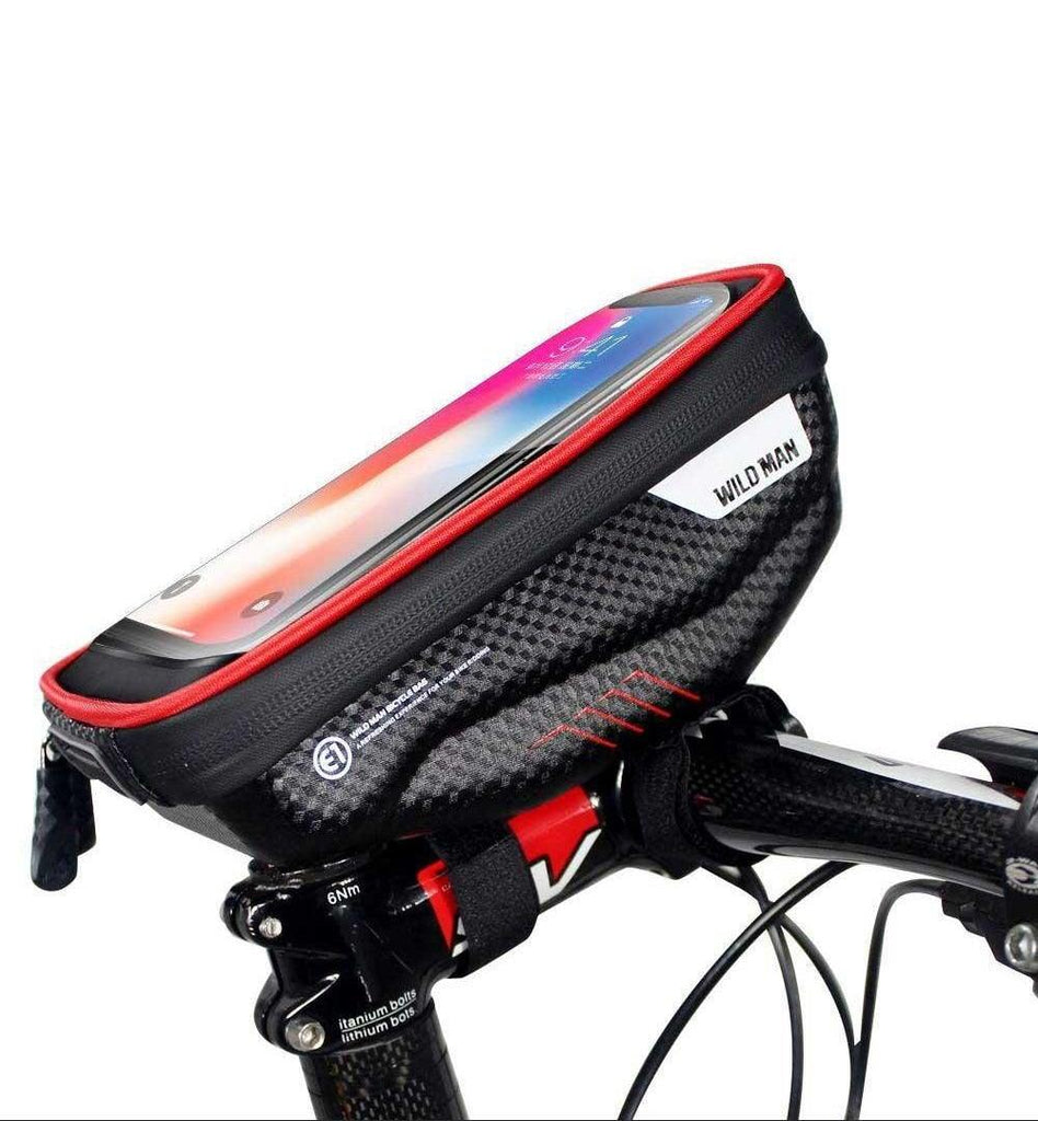 Bike Bag Frame Front Top Tube Waterproof Hard Shell Cycling Bag Touch Screen Phone Case Bicycle Accessories Bike Phone Mount Bag Cycling Waterproof Front Frame Top Tube Handlebar Bag With Touch Screen Holder Case - UrbanCycling.com