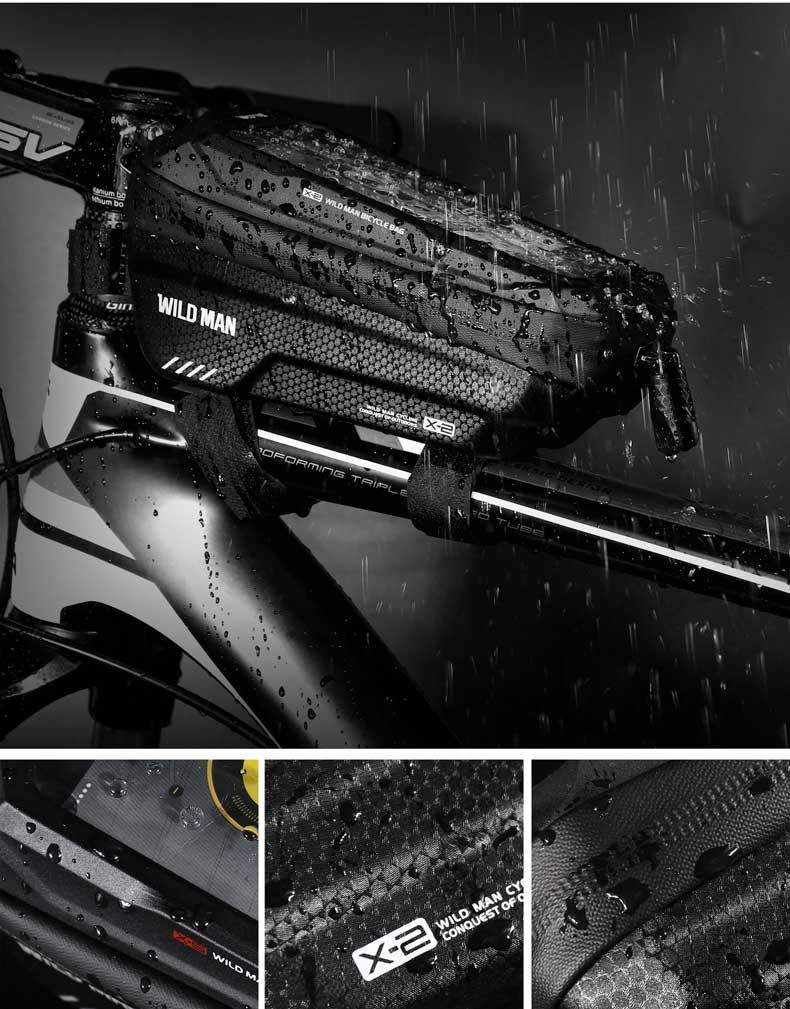Bike Bag Frame Front Top Tube Waterproof Hard Shell Cycling Bag Touch Screen Phone Case Bicycle Accessories Bike Phone Mount Bag Cycling Waterproof Front Frame Top Tube Handlebar Bag With Touch Screen Holder Case - UrbanCycling.com