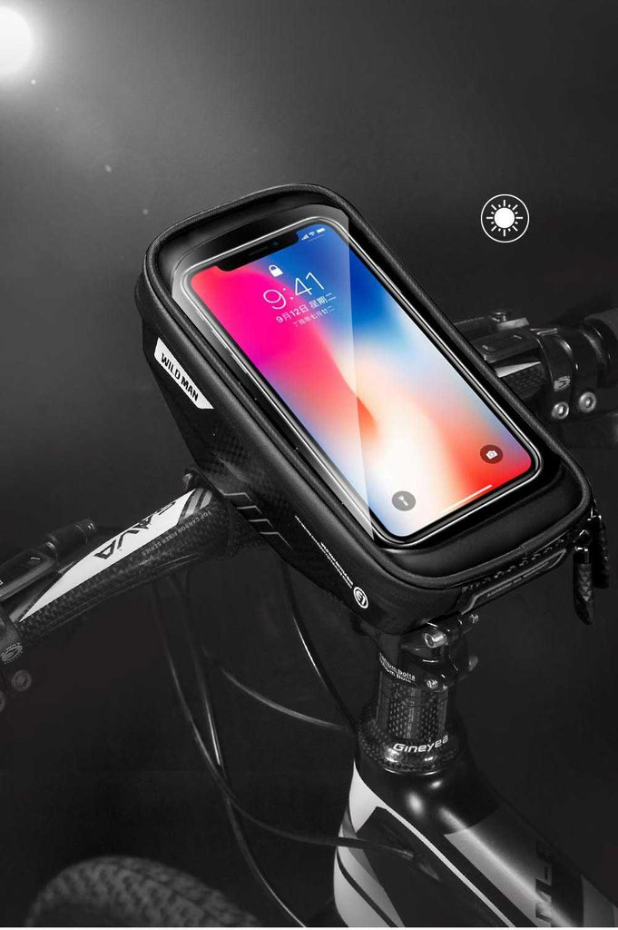 Bike Bag Frame Front Top Tube Waterproof Hard Shell Cycling Bag Touch Screen Phone Case Bicycle Accessories Bike Phone Mount Bag Cycling Waterproof Front Frame Top Tube Handlebar Bag With Touch Screen Holder Case - UrbanCycling.com