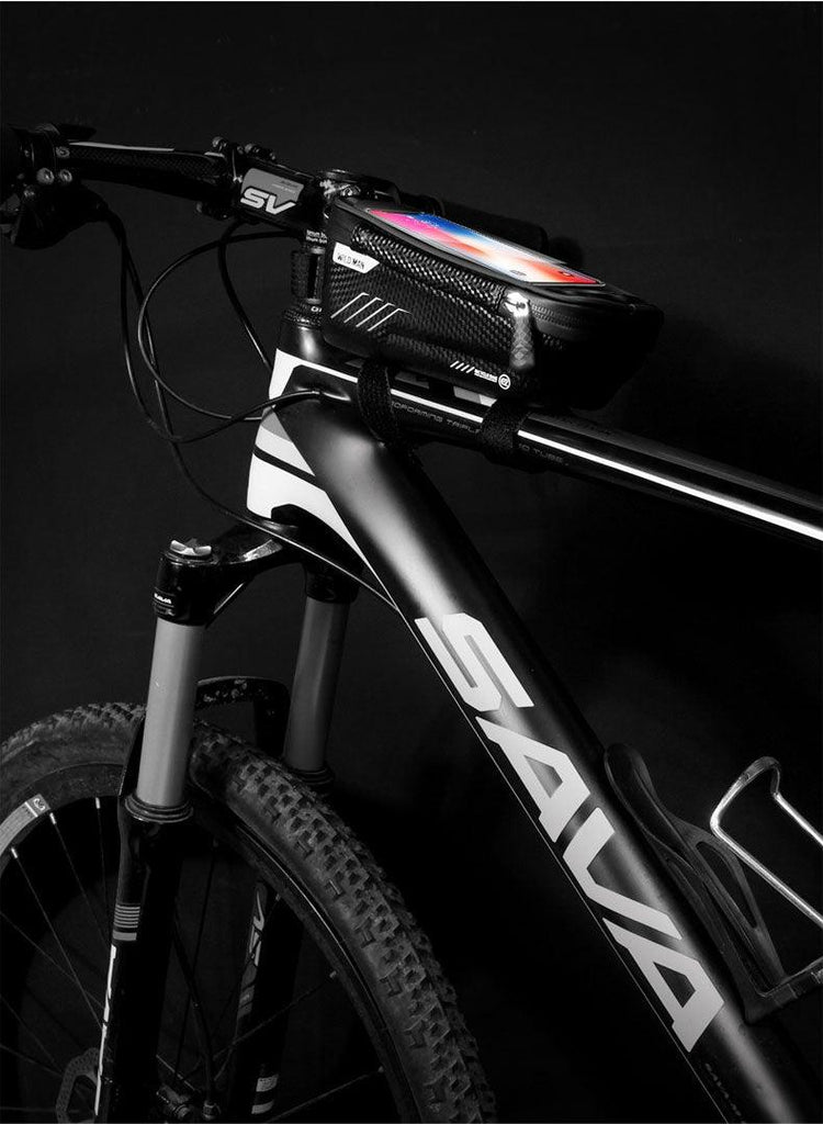 Bike Bag Frame Front Top Tube Waterproof Hard Shell Cycling Bag Touch Screen Phone Case Bicycle Accessories Bike Phone Mount Bag Cycling Waterproof Front Frame Top Tube Handlebar Bag With Touch Screen Holder Case - UrbanCycling.com