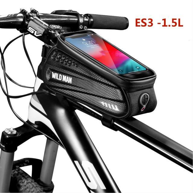 Bike Bag Frame Front Top Tube Waterproof Hard Shell Cycling Bag Touch Screen Phone Case Bicycle Accessories Bike Phone Mount Bag Cycling Waterproof Front Frame Top Tube Handlebar Bag With Touch Screen Holder Case - UrbanCycling.com