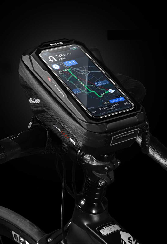 Bike Bag Frame Front Top Tube Waterproof Hard Shell Cycling Bag Touch Screen Phone Case Bicycle Accessories Bike Phone Mount Bag Cycling Waterproof Front Frame Top Tube Handlebar Bag With Touch Screen Holder Case - UrbanCycling.com