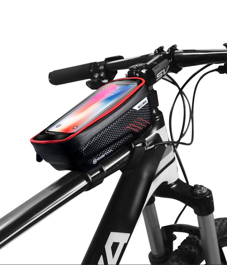 Bike Bag Frame Front Top Tube Waterproof Hard Shell Cycling Bag Touch Screen Phone Case Bicycle Accessories Bike Phone Mount Bag Cycling Waterproof Front Frame Top Tube Handlebar Bag With Touch Screen Holder Case - UrbanCycling.com