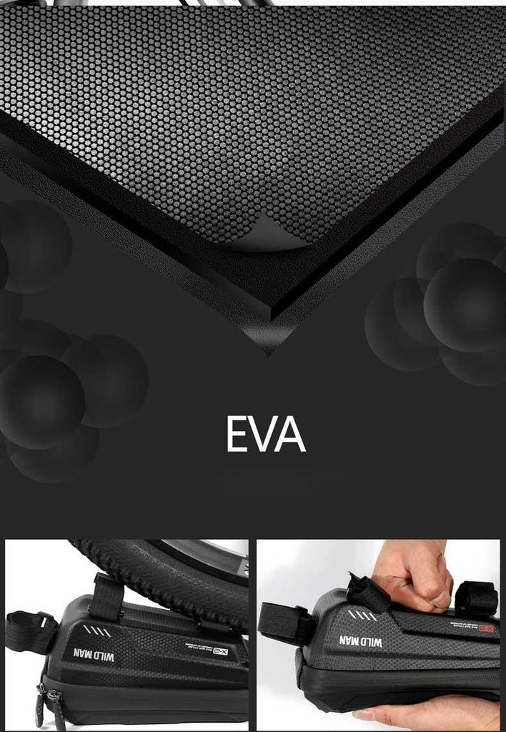 Bike Bag Frame Front Top Tube Waterproof Hard Shell Cycling Bag Touch Screen Phone Case Bicycle Accessories Bike Phone Mount Bag Cycling Waterproof Front Frame Top Tube Handlebar Bag With Touch Screen Holder Case - UrbanCycling.com