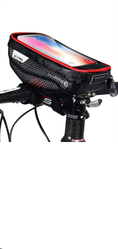 Bike Bag Frame Front Top Tube Waterproof Hard Shell Cycling Bag Touch Screen Phone Case Bicycle Accessories Bike Phone Mount Bag Cycling Waterproof Front Frame Top Tube Handlebar Bag With Touch Screen Holder Case - UrbanCycling.com