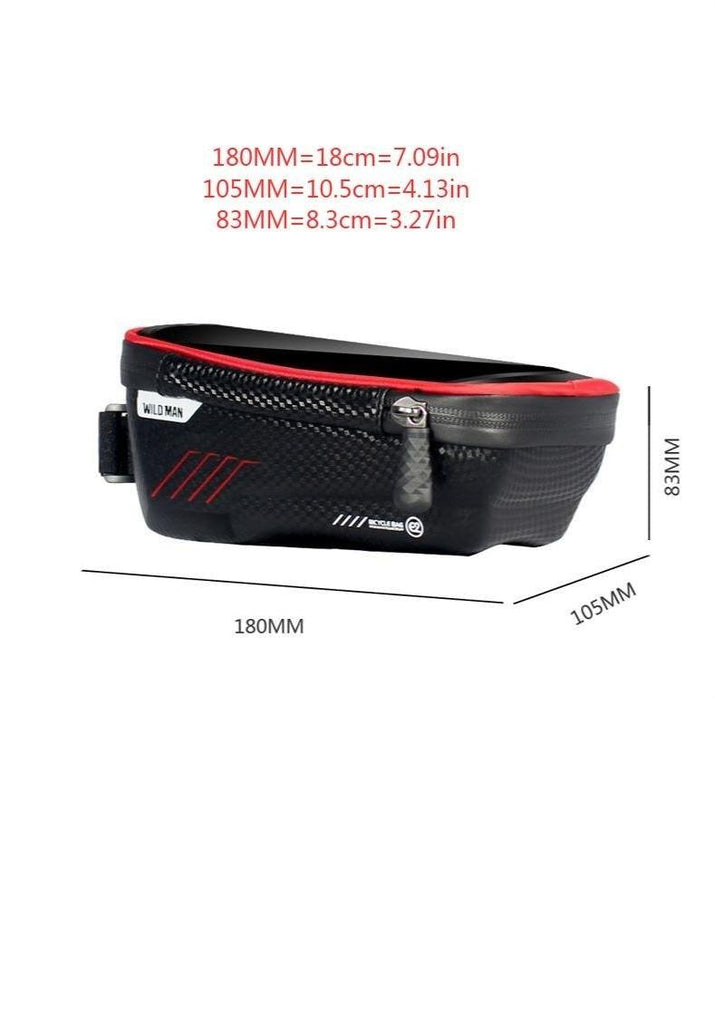 Bike Bag Frame Front Top Tube Waterproof Hard Shell Cycling Bag Touch Screen Phone Case Bicycle Accessories Bike Phone Mount Bag Cycling Waterproof Front Frame Top Tube Handlebar Bag With Touch Screen Holder Case - UrbanCycling.com