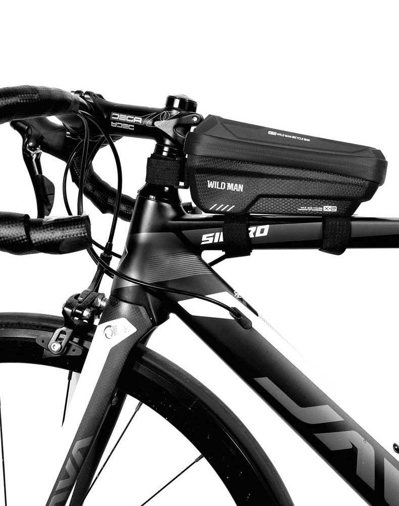 Bike Bag Frame Front Top Tube Waterproof Hard Shell Cycling Bag Touch Screen Phone Case Bicycle Accessories Bike Phone Mount Bag Cycling Waterproof Front Frame Top Tube Handlebar Bag With Touch Screen Holder Case - UrbanCycling.com