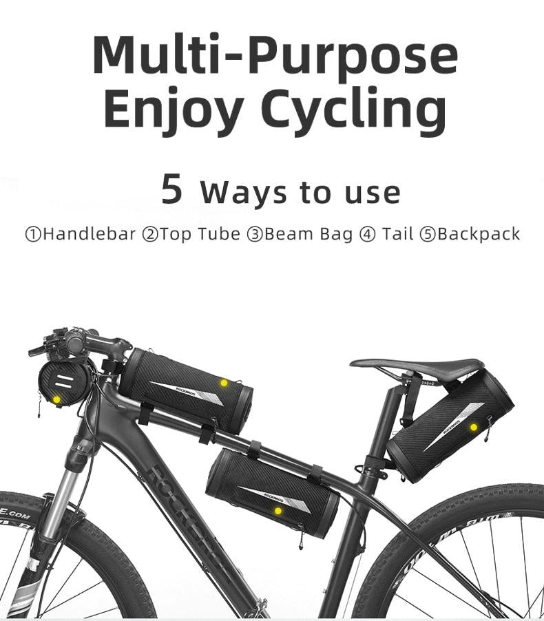 Bike Bag Front Bicycle Portable Handlebar Multi - purpose Large Capacity Backpack Road Cycling Frame Tube Bag Bike Handlebar Bag Front Frame Bag Bike Basket Storage Bag Bicycle Top Tube Bag Lightweight With Shoulder Straps For Road Mountain Bike Cycling - UrbanCycling.com