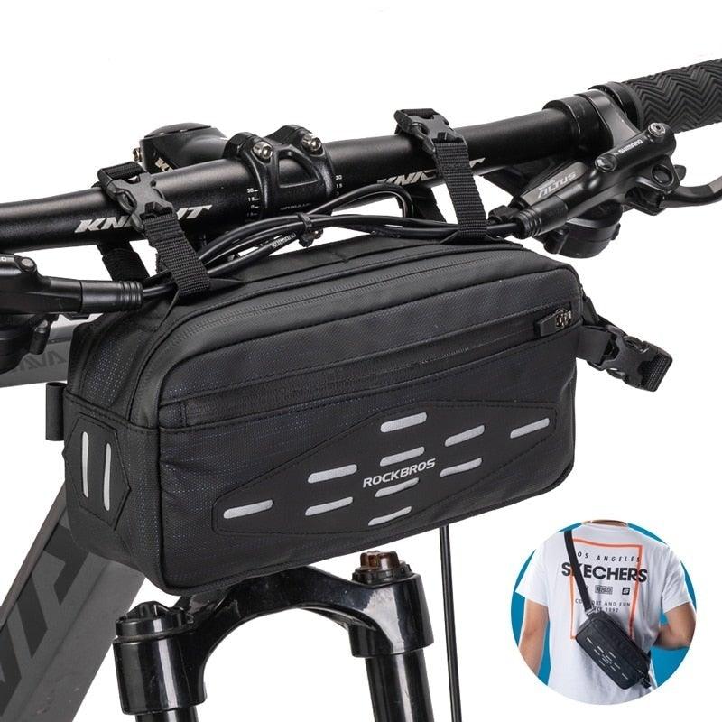 Bike Bag Front Bicycle Portable Handlebar Multi - purpose Large Capacity Backpack Road Cycling Frame Tube Bag Bike Handlebar Bag Front Frame Bag Bike Basket Storage Bag Bicycle Top Tube Bag Lightweight With Shoulder Straps For Road Mountain Bike Cycling - UrbanCycling.com