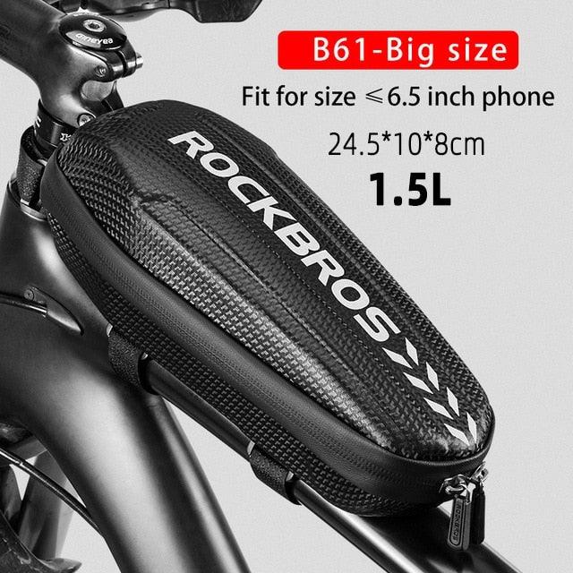 Bike Bag Waterproof Reflective Front Top Frame Tube Bag Large Capacity Ultralight Bicycle Bag Cycling Bike Top Tube Bag Front Frame Bag Water - resistant Bike Storage Bag Large Bike Pouch - UrbanCycling.com