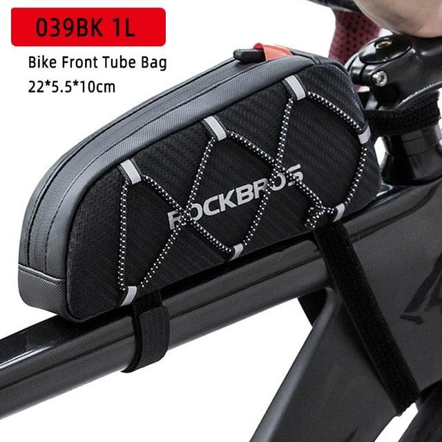 Bike Bag Waterproof Reflective Front Top Frame Tube Bag Large Capacity Ultralight Bicycle Bag Cycling Bike Top Tube Bag Front Frame Bag Water - resistant Bike Storage Bag Large Bike Pouch - UrbanCycling.com