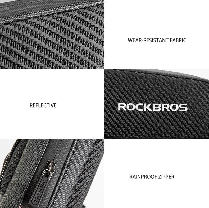 Bike Bag Waterproof Reflective Front Top Frame Tube Bag Large Capacity Ultralight Bicycle Bag Cycling Bike Top Tube Bag Front Frame Bag Water - resistant Bike Storage Bag Large Bike Pouch - UrbanCycling.com