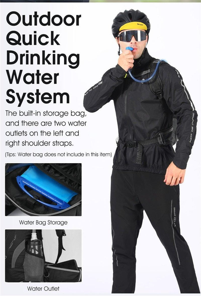 Bike Bags Portable Waterproof Backpack Cycling Water Bag Outdoor Sport Climbing Hiking Pouch Hydration Backpack Bike Backpack Mountain Biking Daypack Cycling Hiking Bicycle 10L - UrbanCycling.com