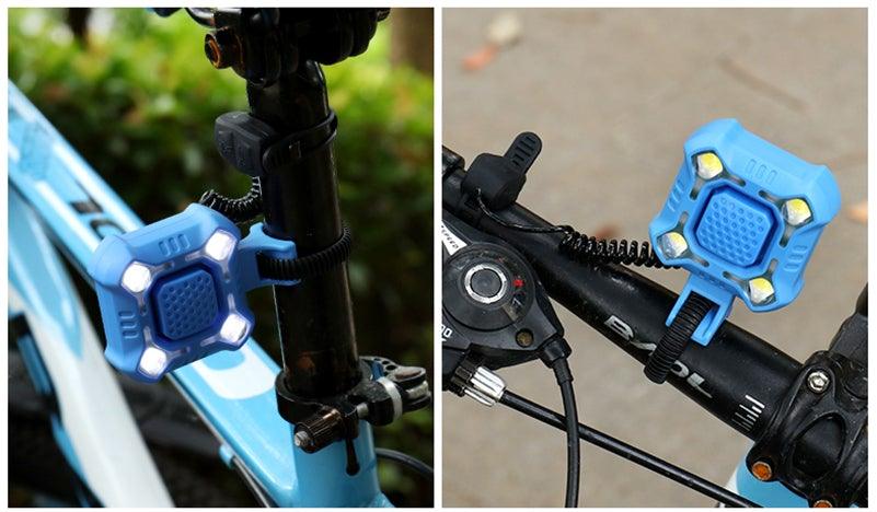 Bike Bell 4 Lamp Cycling Light 1200mAh Electric Horn Waterproof USB Charging Loud Alarm Security Bicycle Bell Bright Eyes Fully Waterproof Lumen Rechargeable Mountain Road Bike Headlight - UrbanCycling.com