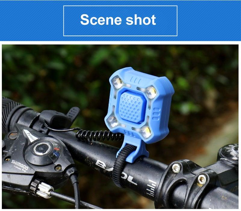 Bike Bell 4 Lamp Cycling Light 1200mAh Electric Horn Waterproof USB Charging Loud Alarm Security Bicycle Bell Bright Eyes Fully Waterproof Lumen Rechargeable Mountain Road Bike Headlight - UrbanCycling.com