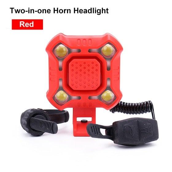 Bike Bell 4 Lamp Cycling Light 1200mAh Electric Horn Waterproof USB Charging Loud Alarm Security Bicycle Bell Bright Eyes Fully Waterproof Lumen Rechargeable Mountain Road Bike Headlight - UrbanCycling.com