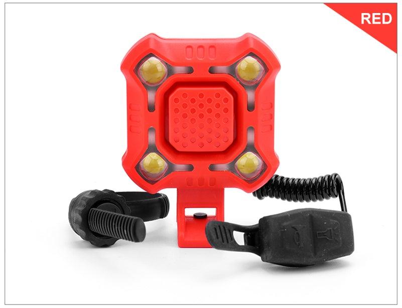 Bike Bell 4 Lamp Cycling Light 1200mAh Electric Horn Waterproof USB Charging Loud Alarm Security Bicycle Bell Bright Eyes Fully Waterproof Lumen Rechargeable Mountain Road Bike Headlight - UrbanCycling.com