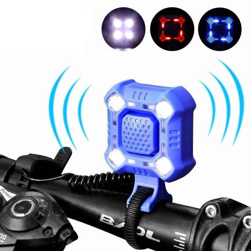 Bike Bell 4 Lamp Cycling Light 1200mAh Electric Horn Waterproof USB Charging Loud Alarm Security Bicycle Bell Bright Eyes Fully Waterproof Lumen Rechargeable Mountain Road Bike Headlight - UrbanCycling.com