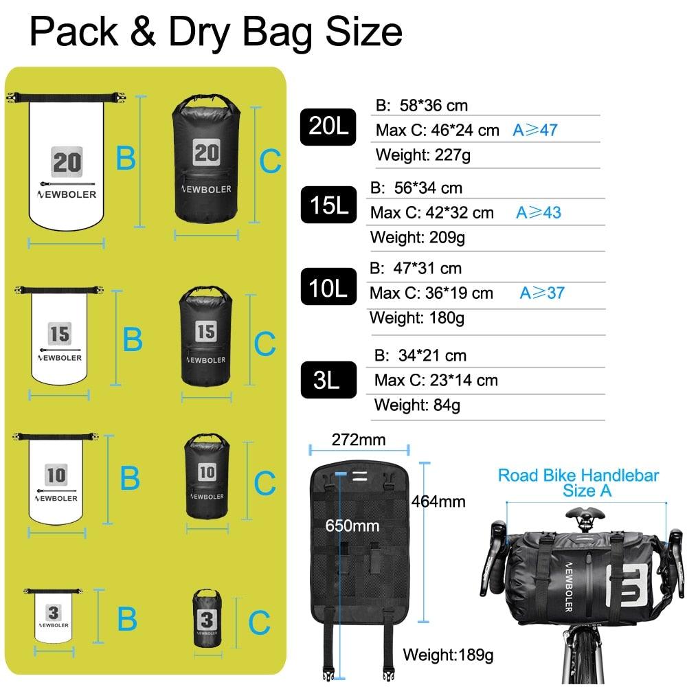 Bike Front Tube Bag Waterproof Bicycle Handlebar Basket Pack Cycling Front Frame Bicycle Accessories Waterproof Handlebar Bags Bike packing Bags Front Packs For Road Bicycles Bike Packing Accessories - UrbanCycling.com