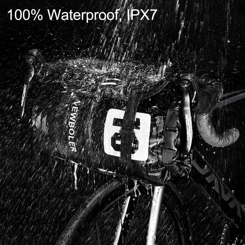 Bike Front Tube Bag Waterproof Bicycle Handlebar Basket Pack Cycling Front Frame Bicycle Accessories Waterproof Handlebar Bags Bike packing Bags Front Packs For Road Bicycles Bike Packing Accessories - UrbanCycling.com