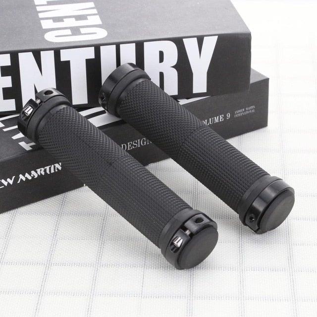 Bike Handlebar Cover Grips Anti - Slip Mountain Road Cycling Bike Bicycle Smooth Soft Rubber Handle Grip Lock Bar Non - Slip - Rubber Bicycle Handle Grip With Aluminum Lock Rubber Comfortable Bike Grips - UrbanCycling.com