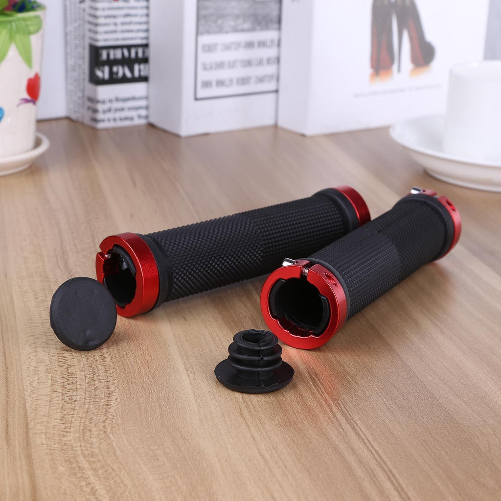 Bike Handlebar Cover Grips Anti - Slip Mountain Road Cycling Bike Bicycle Smooth Soft Rubber Handle Grip Lock Bar Non - Slip - Rubber Bicycle Handle Grip With Aluminum Lock Rubber Comfortable Bike Grips - UrbanCycling.com