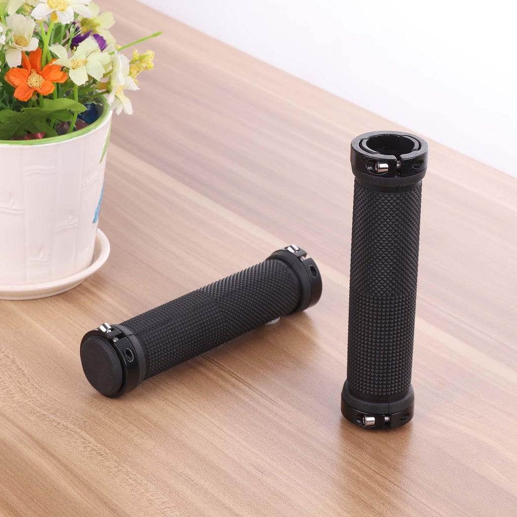 Bike Handlebar Cover Grips Anti - Slip Mountain Road Cycling Bike Bicycle Smooth Soft Rubber Handle Grip Lock Bar Non - Slip - Rubber Bicycle Handle Grip With Aluminum Lock Rubber Comfortable Bike Grips - UrbanCycling.com
