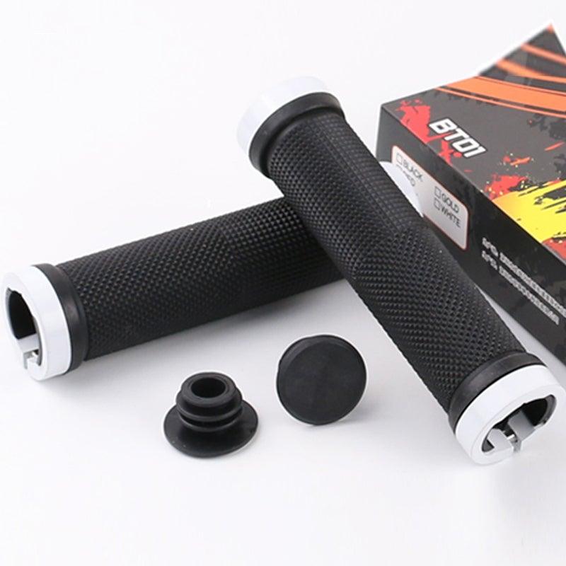 Bike Handlebar Cover Grips Anti - Slip Mountain Road Cycling Bike Bicycle Smooth Soft Rubber Handle Grip Lock Bar Non - Slip - Rubber Bicycle Handle Grip With Aluminum Lock Rubber Comfortable Bike Grips - UrbanCycling.com