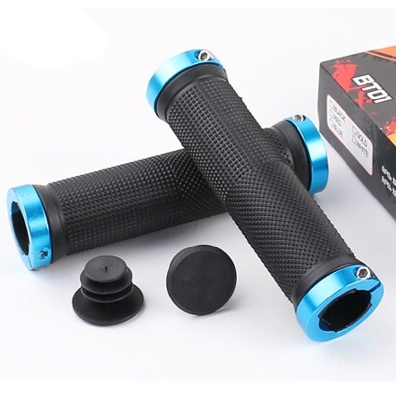 Bike Handlebar Cover Grips Anti - Slip Mountain Road Cycling Bike Bicycle Smooth Soft Rubber Handle Grip Lock Bar Non - Slip - Rubber Bicycle Handle Grip With Aluminum Lock Rubber Comfortable Bike Grips - UrbanCycling.com